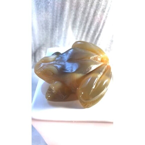 Druzy Agate Frog Carving - Picture 5 of 9